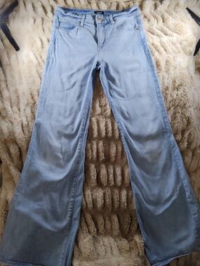 Express Light Blue Flare Jeans for Women